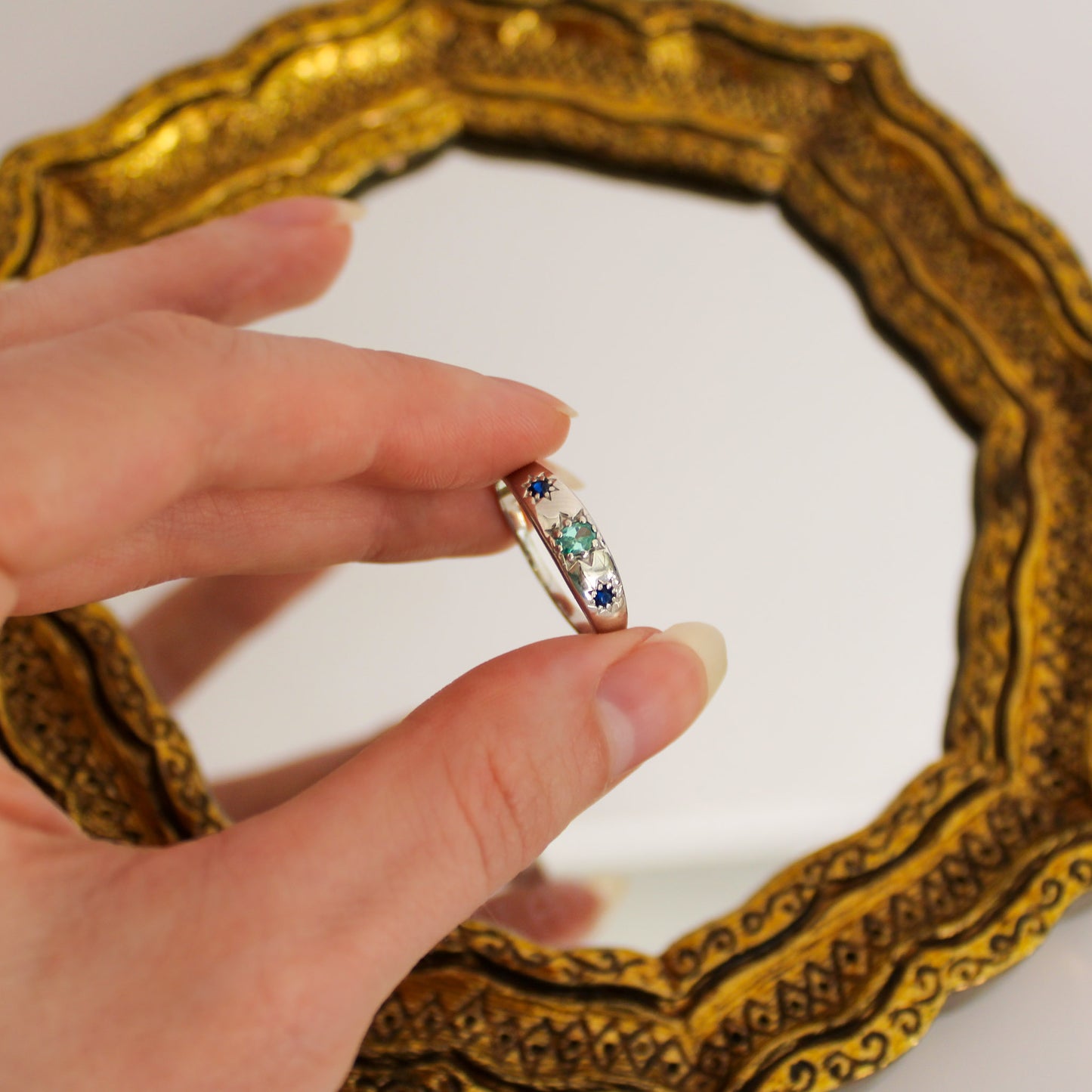 Seafoam Roma Ring - Silver