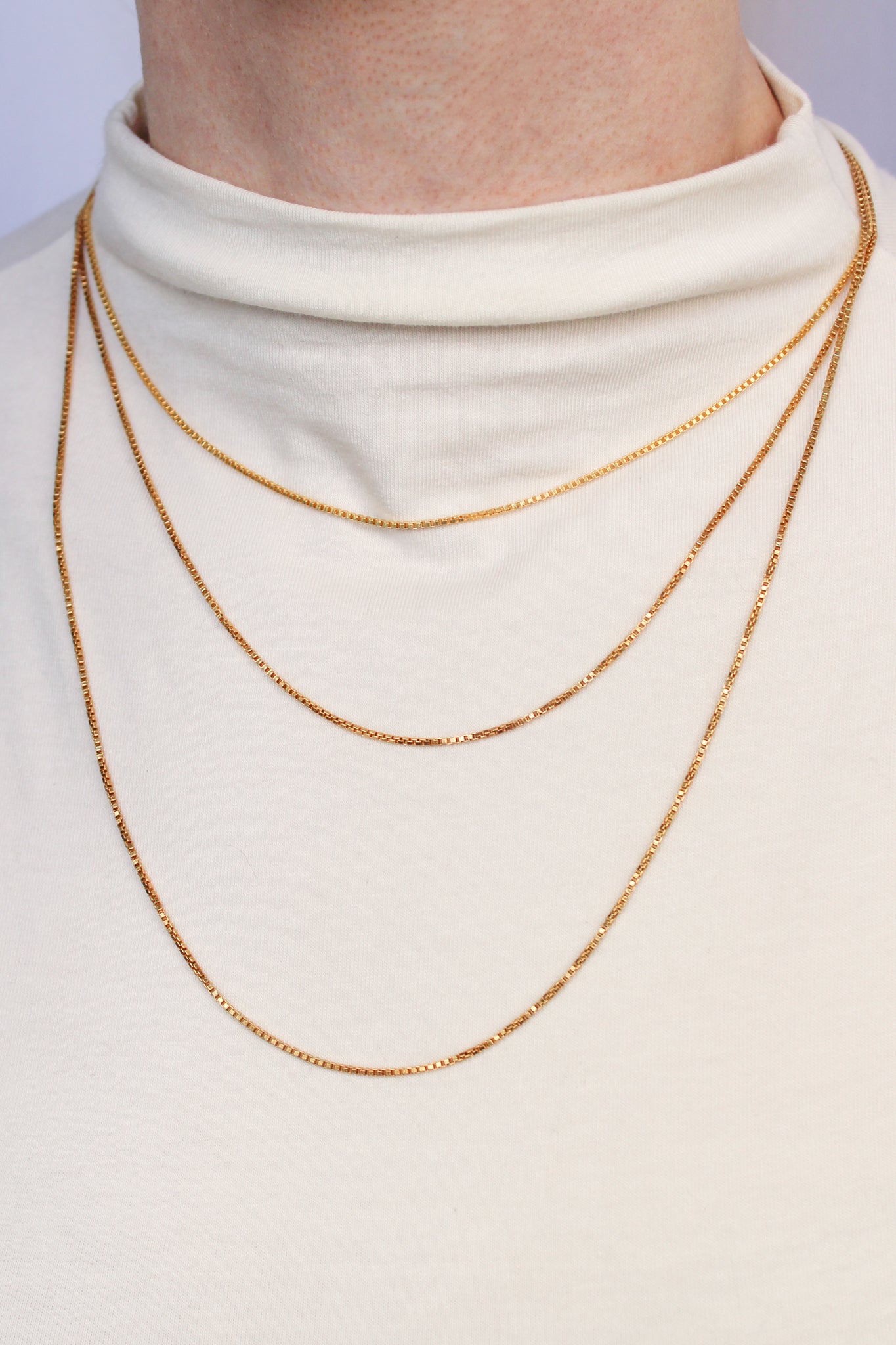 Ether Box Chain Necklace - Gold