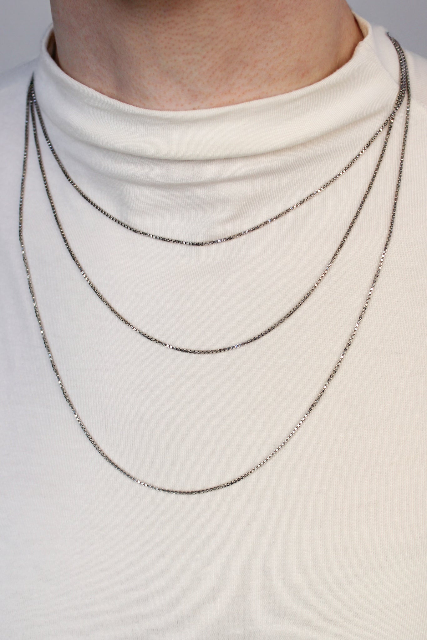 Ether Box Chain Necklace - Silver