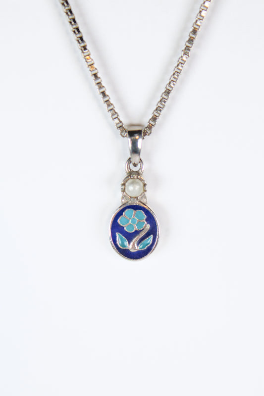 forget-me-not pendant necklace