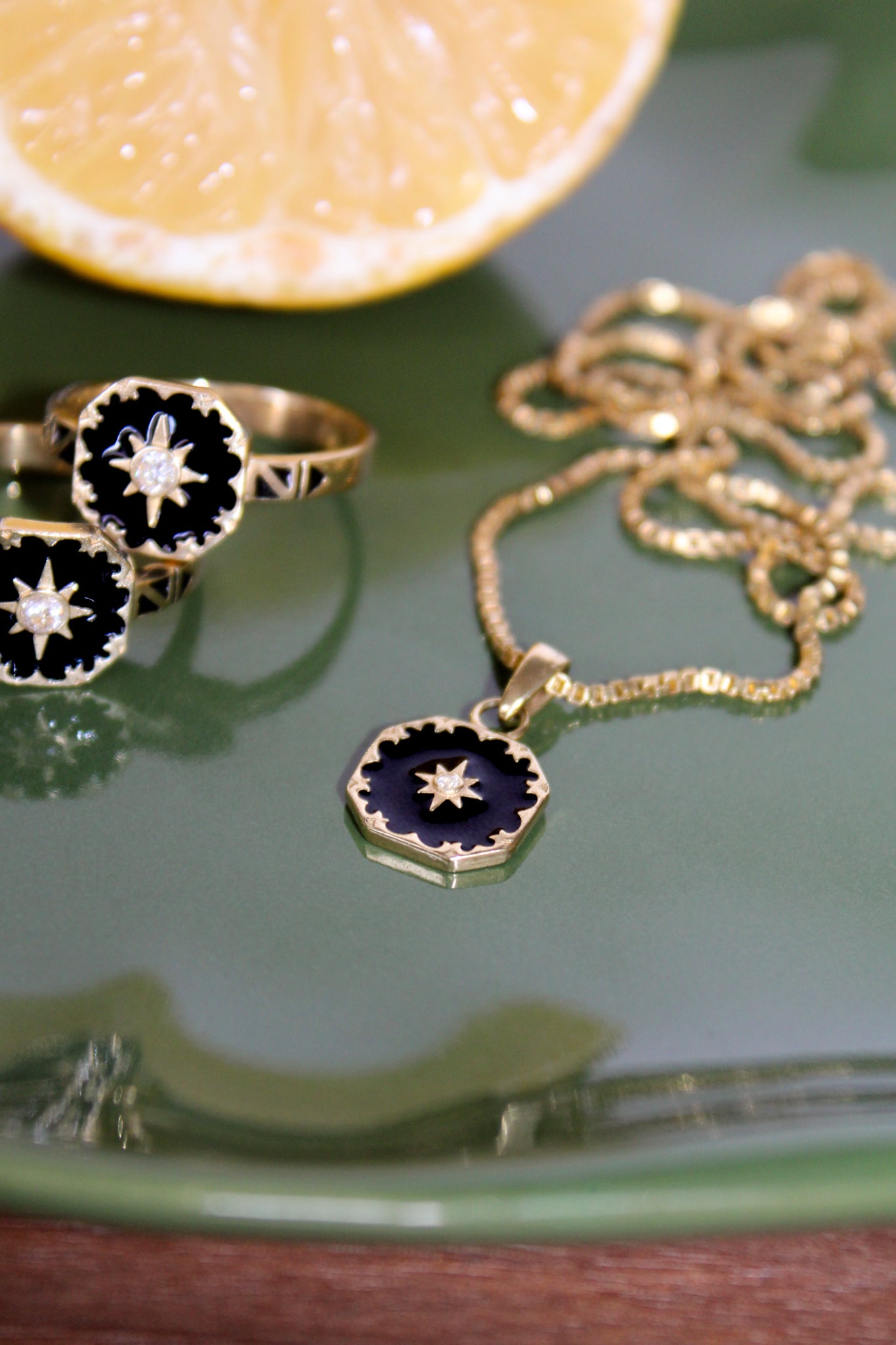 Star Shaped Necklace and Ring