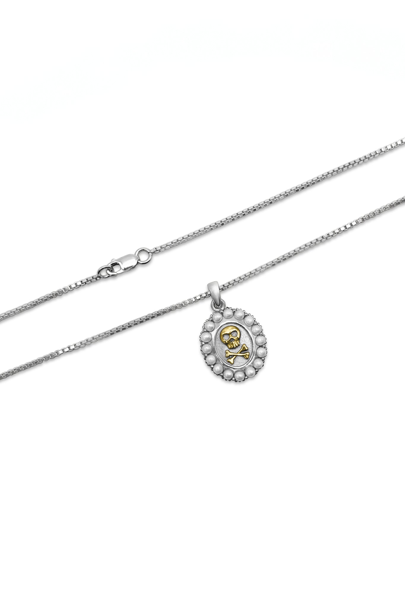 Mourning Memento Necklace - Heirloom Silver