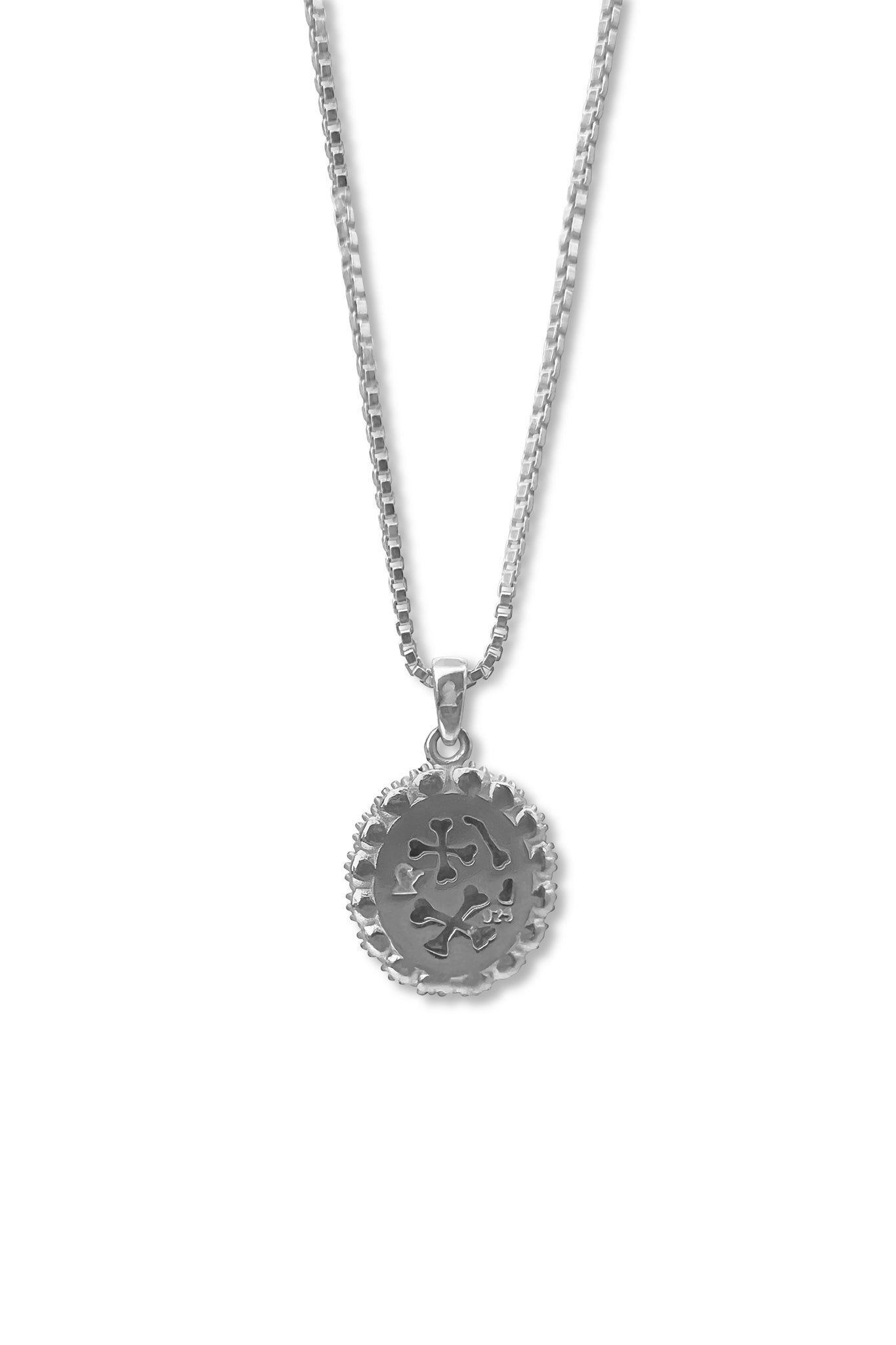 Mourning Memento Necklace - Heirloom Silver