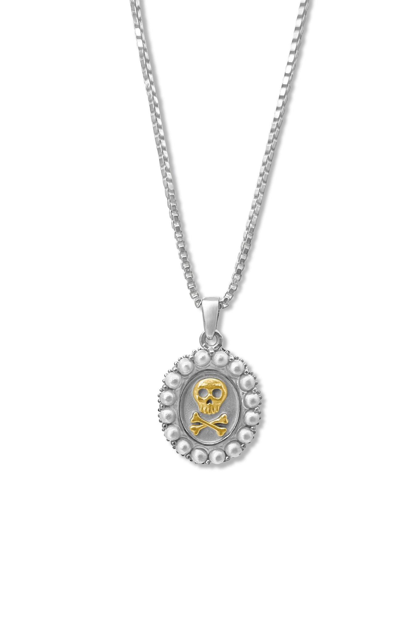 Mourning Memento Necklace - Heirloom Silver