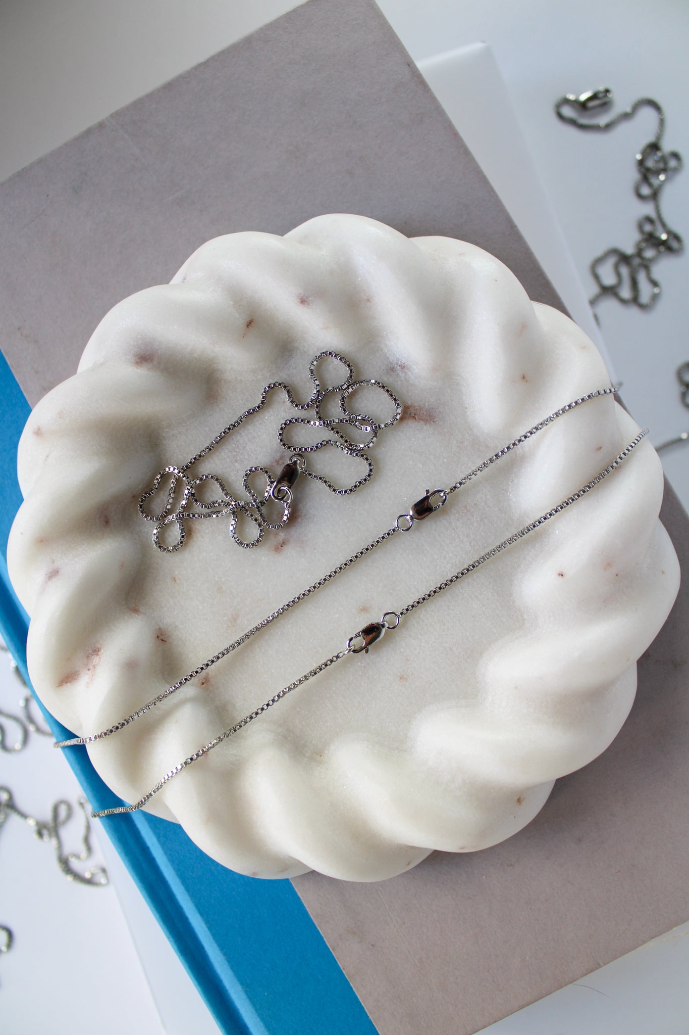 Ether Box Chain Necklace - Silver
