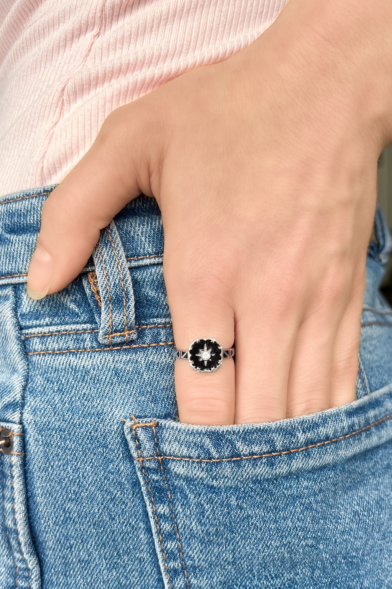enamel signet ring