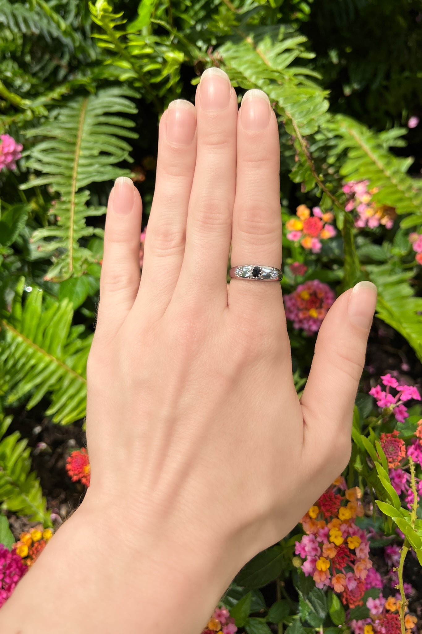 vintage black statement ring