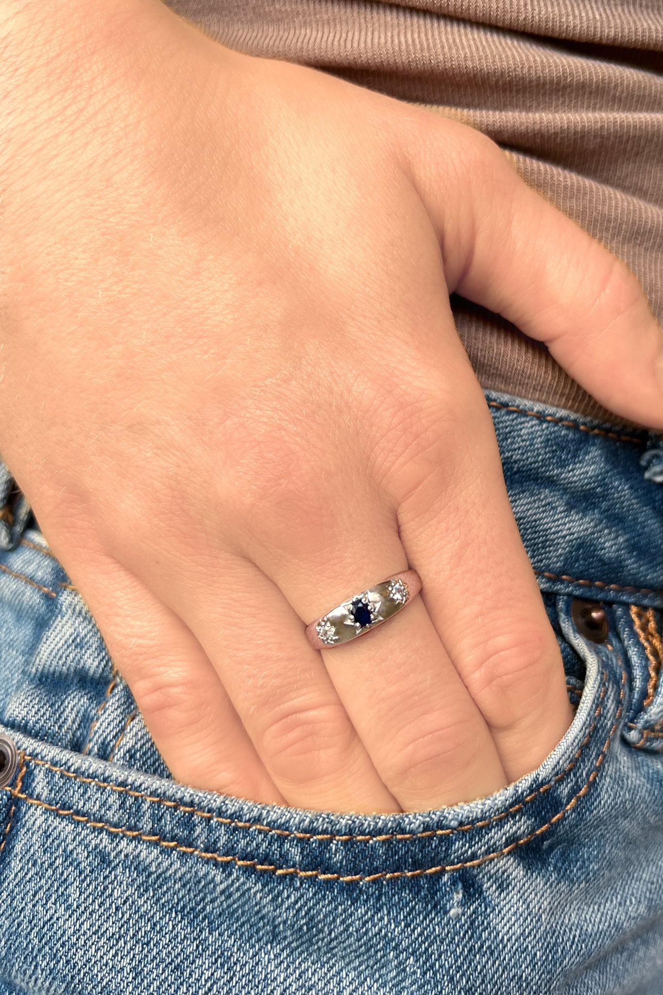 timeless blue ring vintage aesthetic