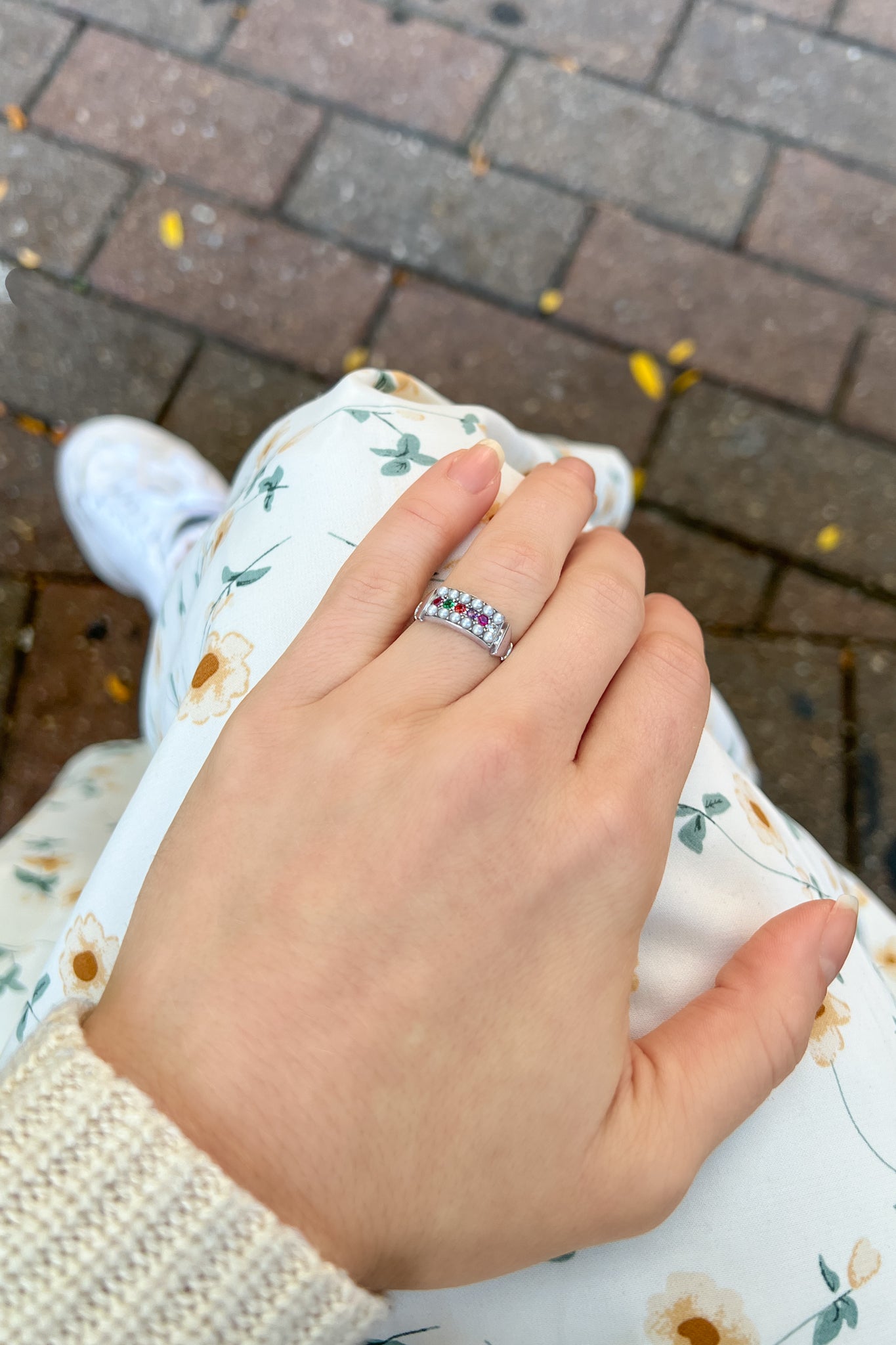 romantic statement ring sterling silver