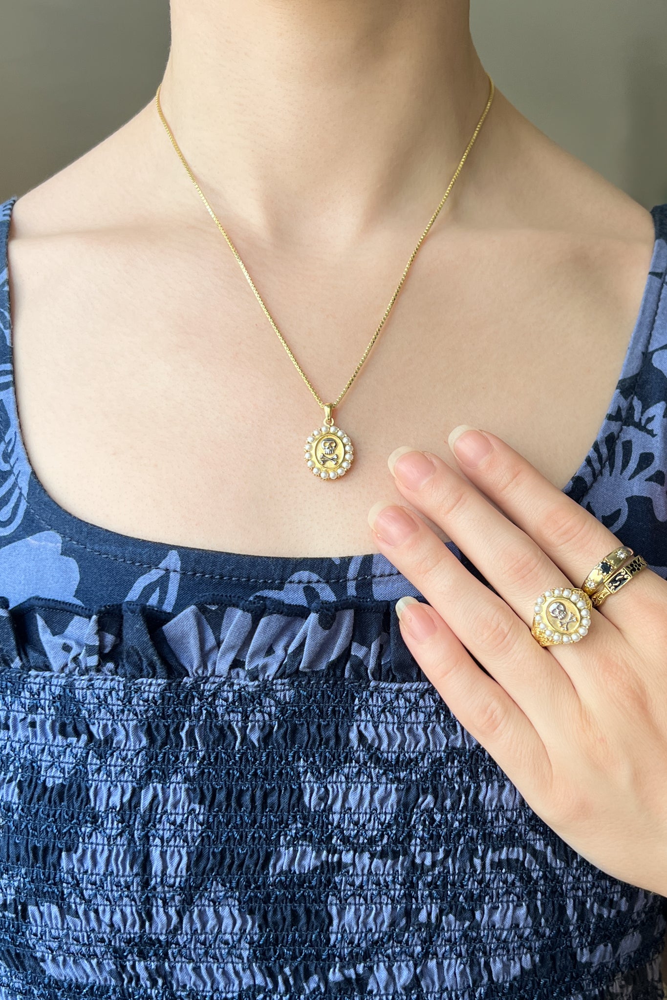 Victorian inspired mourning necklace