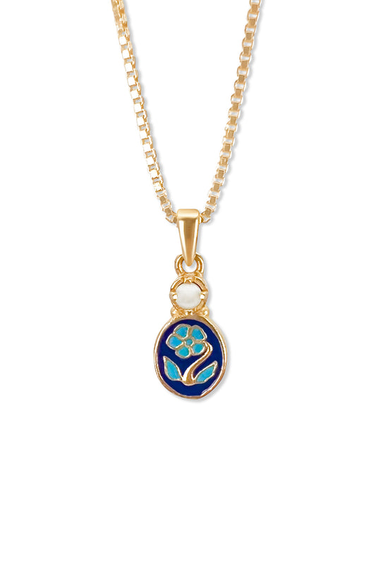 floral remembrance pendant women