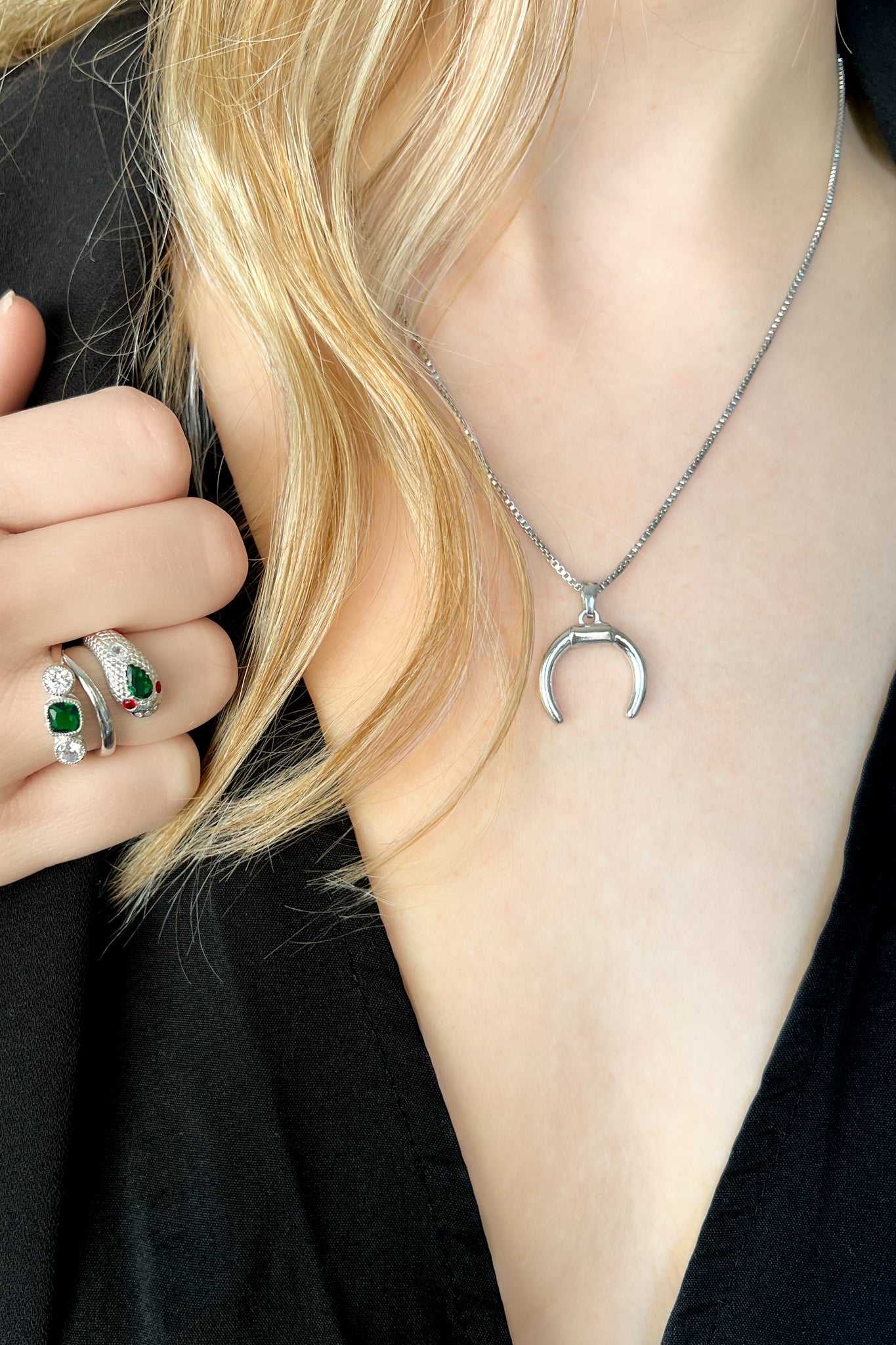 Moody Crescent Necklace