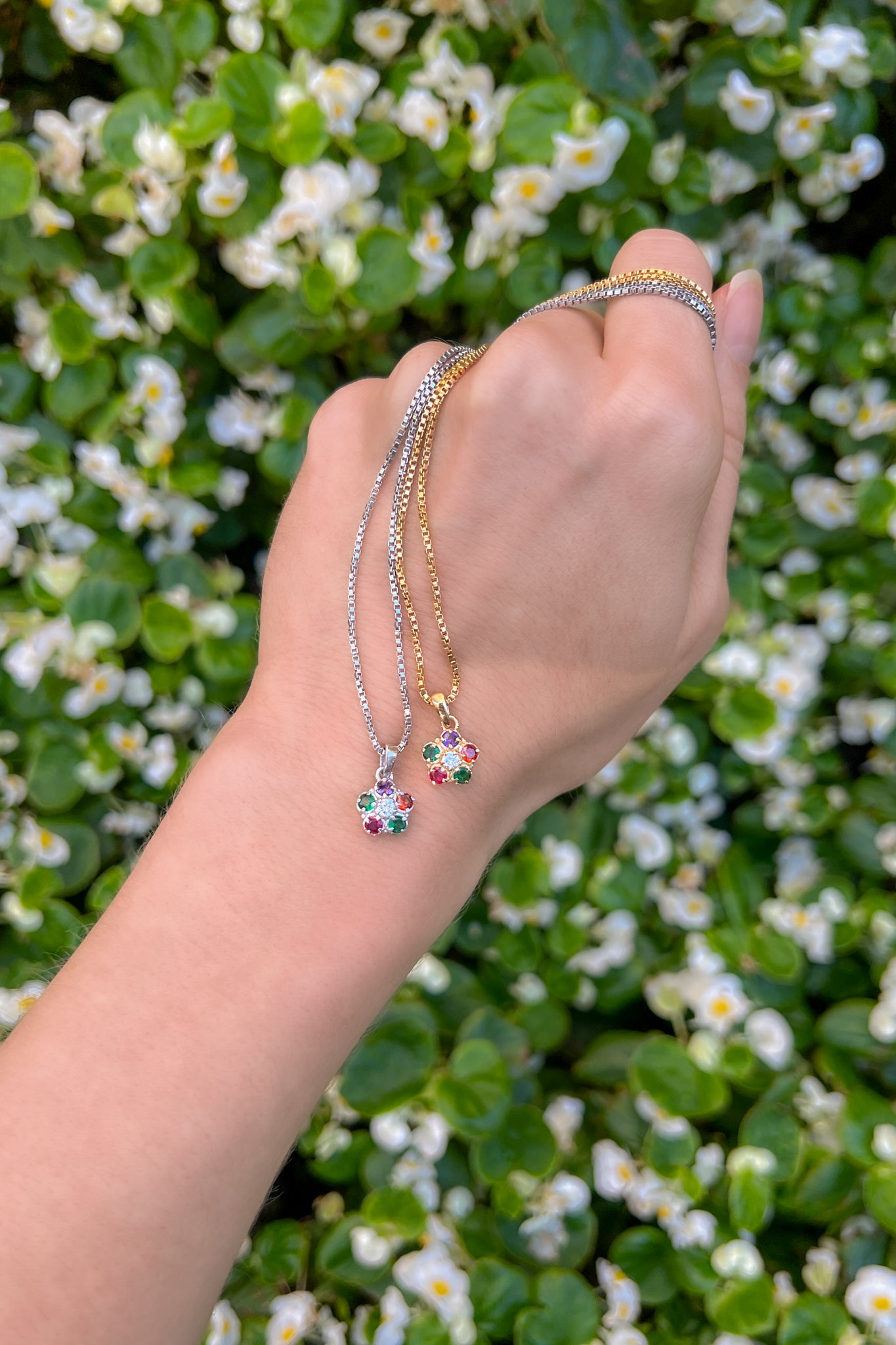 vintage inspired floral pendant