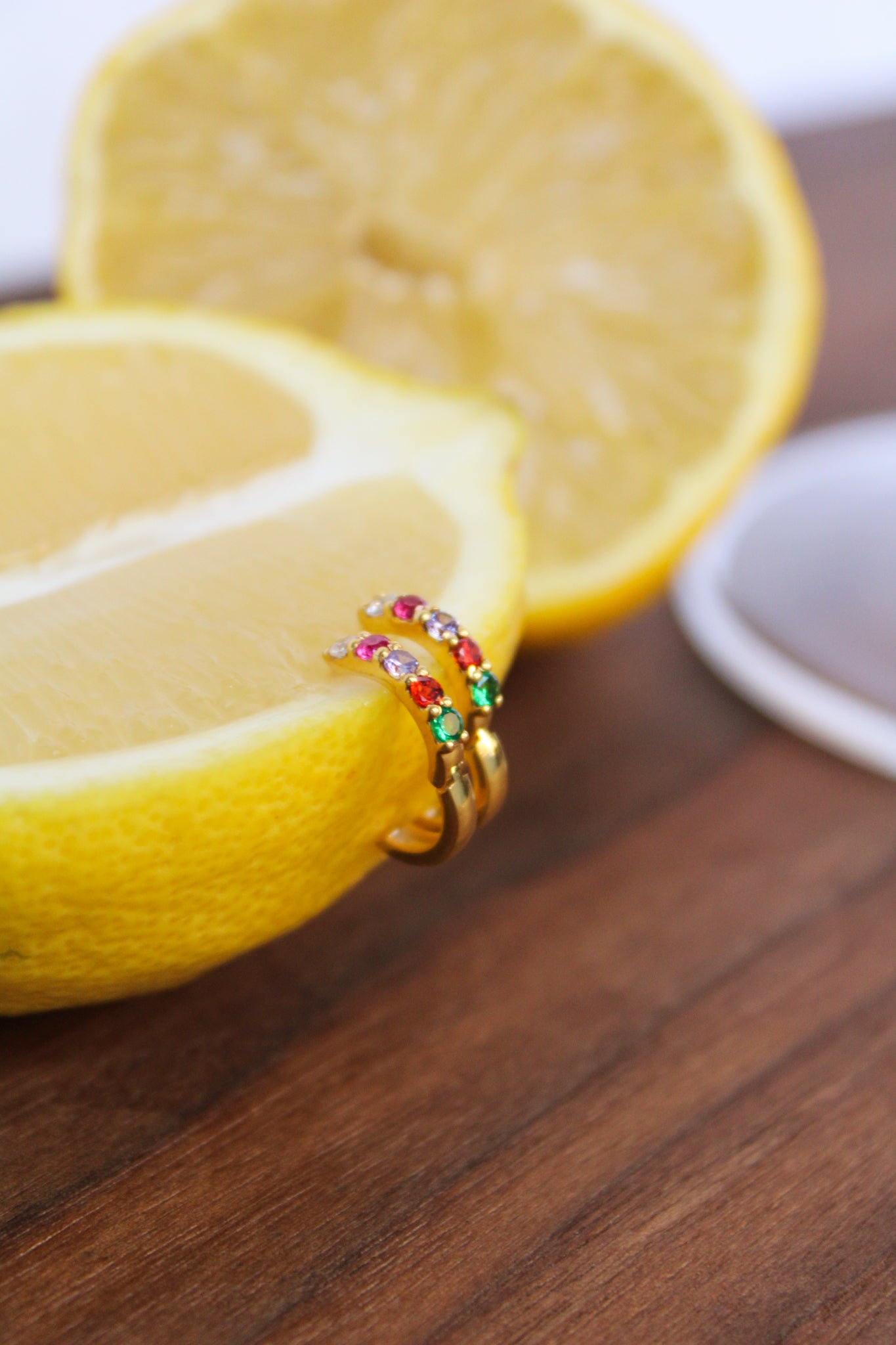 everyday gemstone huggie earrings design