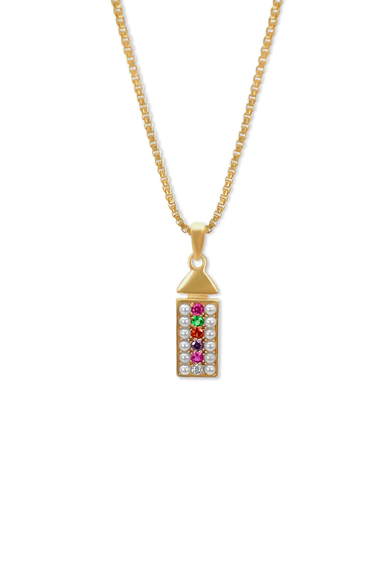 vintage gemstone pearl necklace