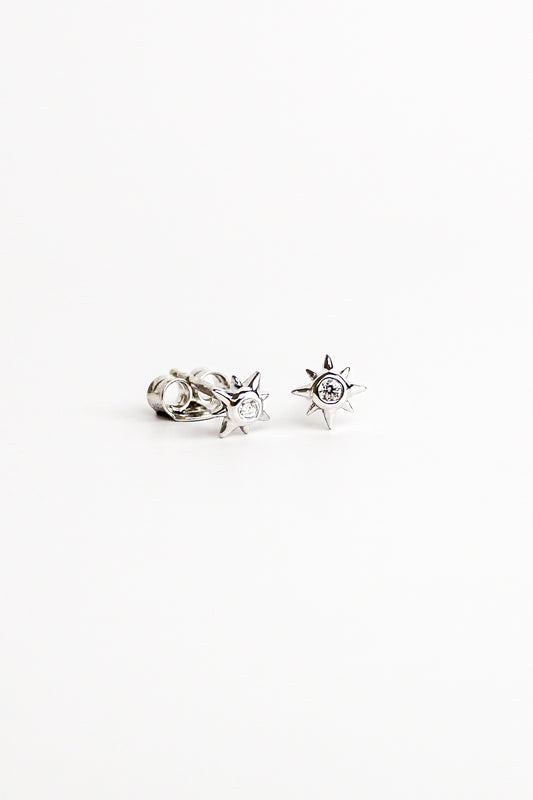 Stella Stud Earrings - silver