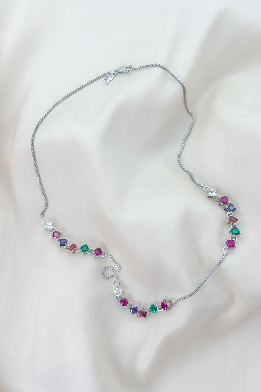 Linked-Love Necklace - Silver