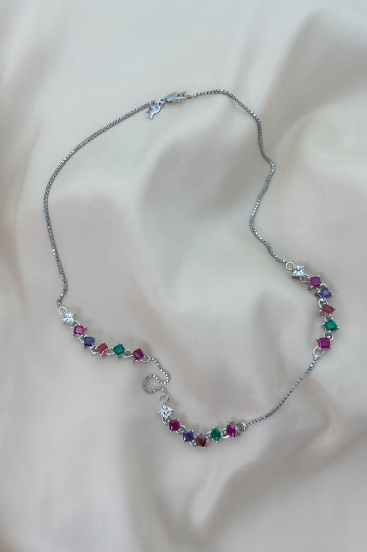 Linked-Love Necklace - Silver