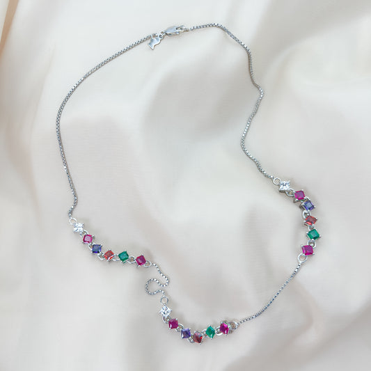 Linked-Love Necklace - Silver