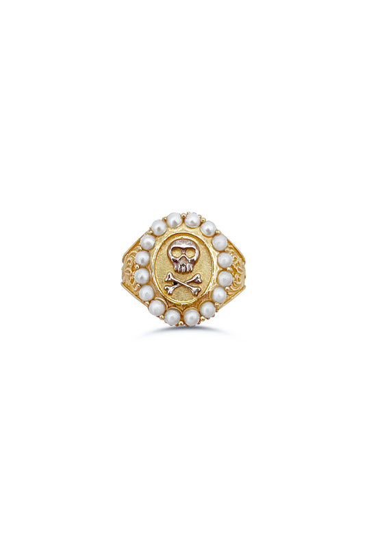 Modern Gold Skull Ring