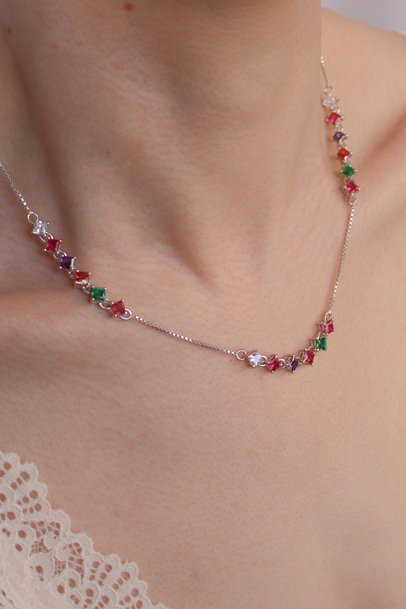 stackable gemstone necklace design