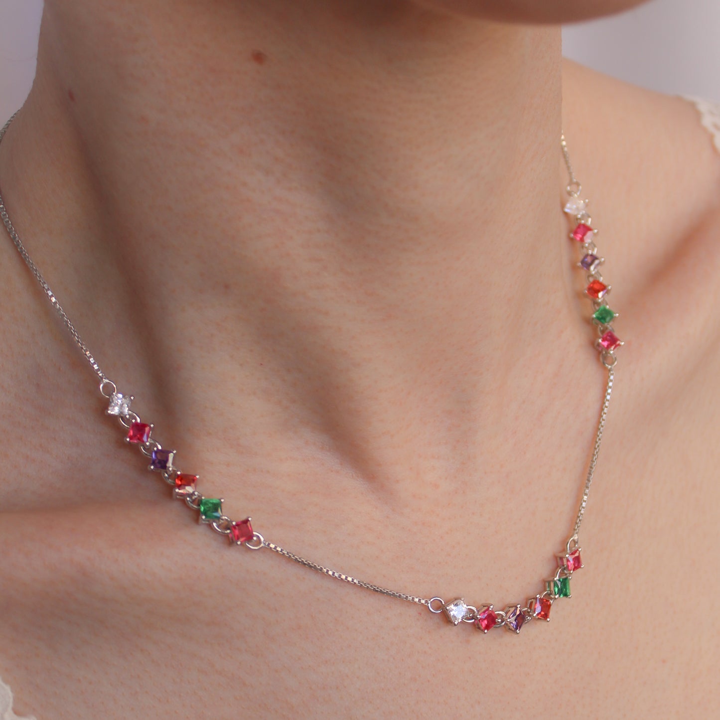 Linked-Love Necklace - Silver