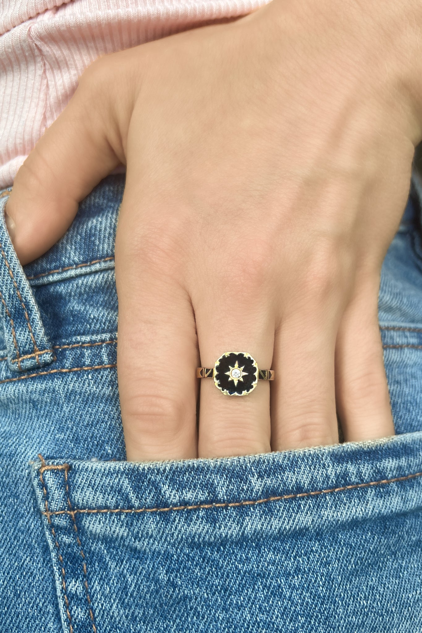 Victorian night sky ring design