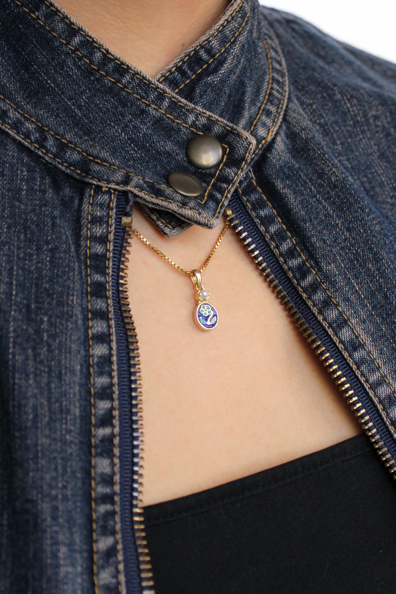 Forget-me-not Motif Necklace