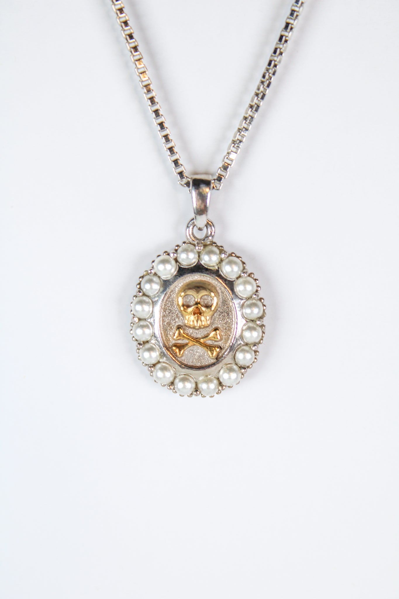 Mourning Memento Necklace - Heirloom Silver