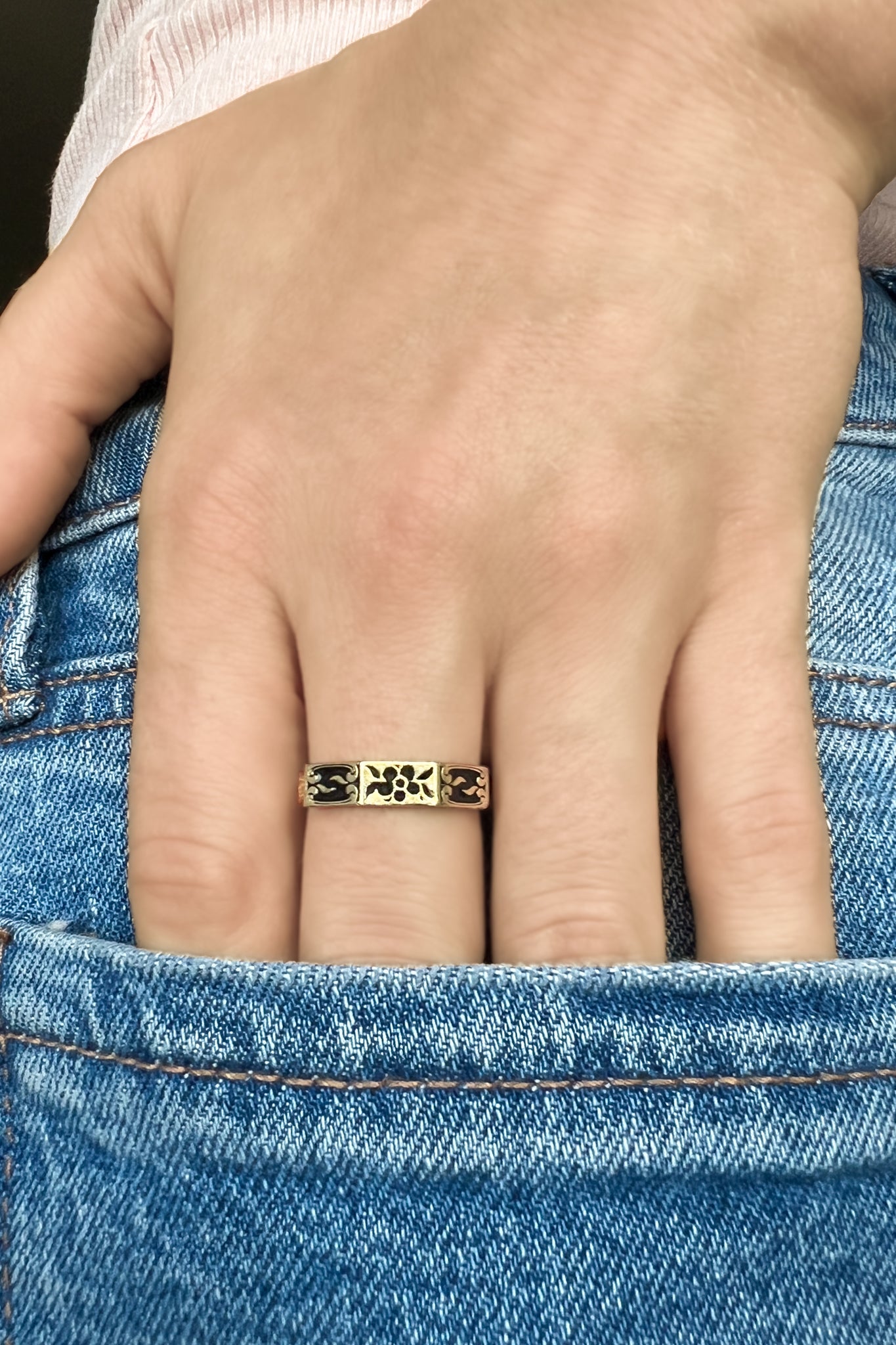 vintage inspired flower cluster ring