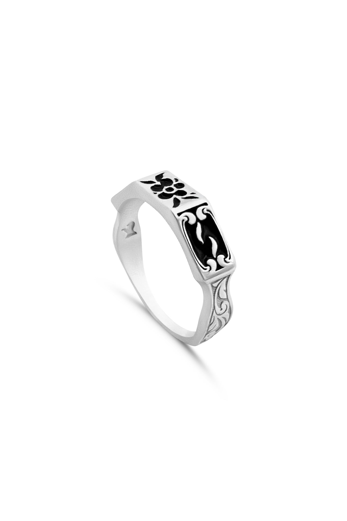 gift flower ring women sterling silver