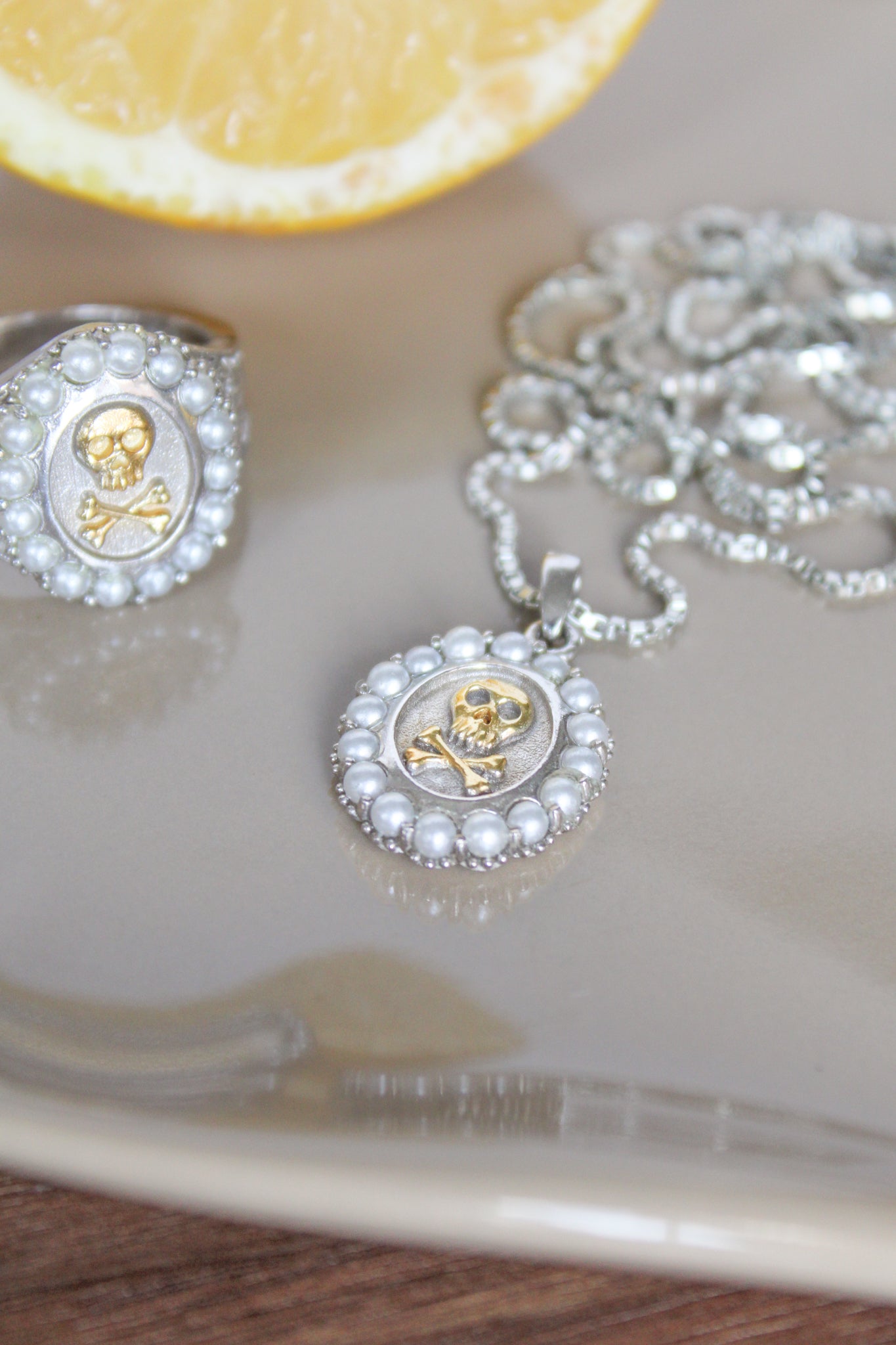 Mourning Memento Necklace - Heirloom Silver