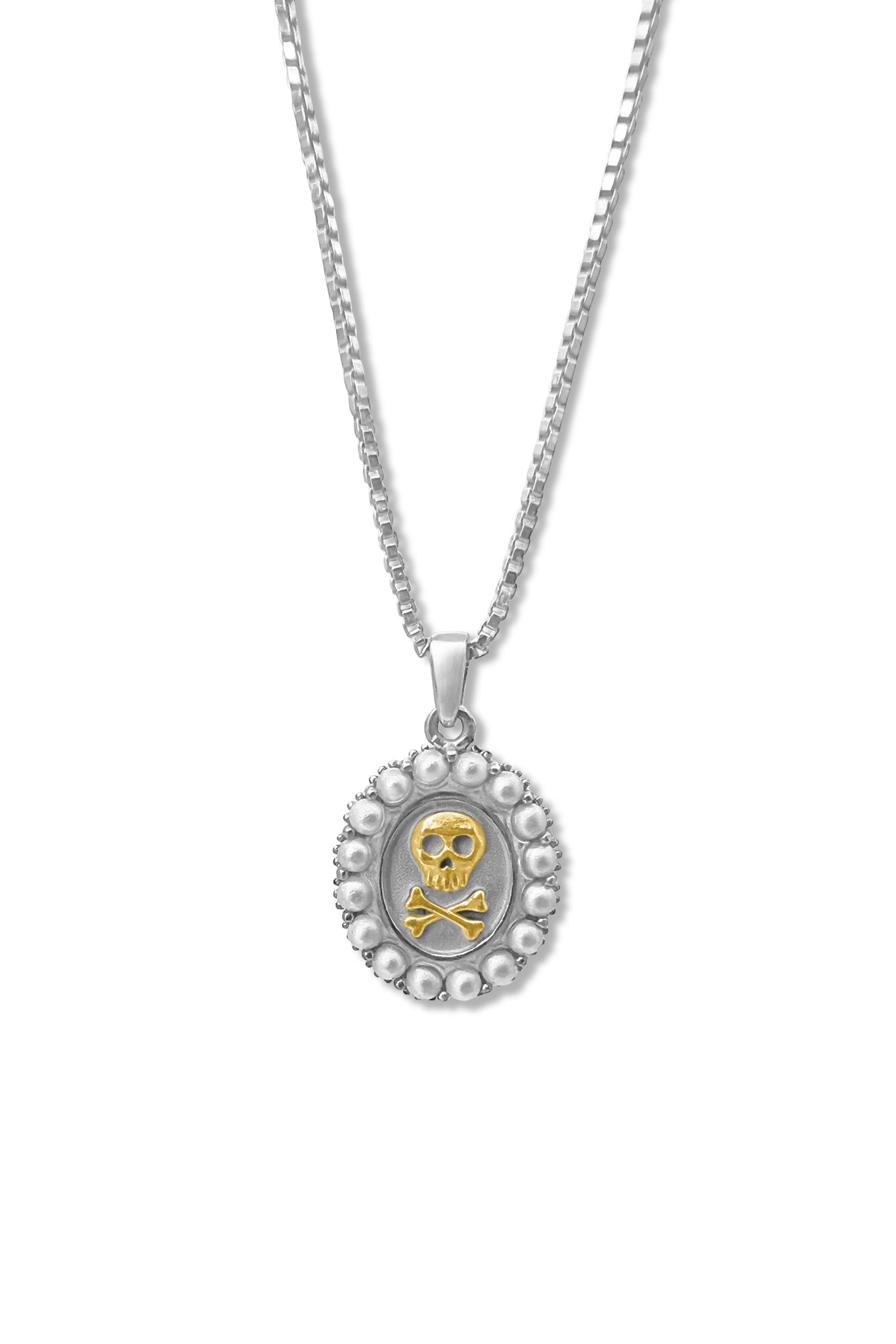 Mourning Memento Necklace - Heirloom Silver