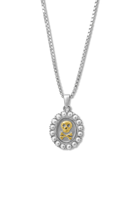 Mourning Memento Necklace - Heirloom Silver