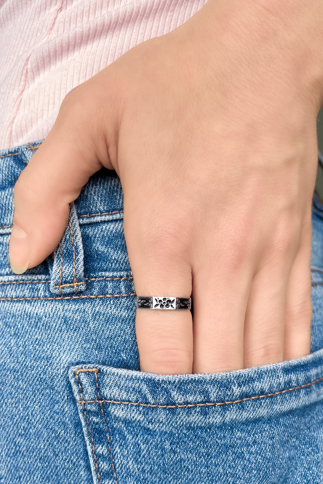 luxury floral ring vintage sterling silver