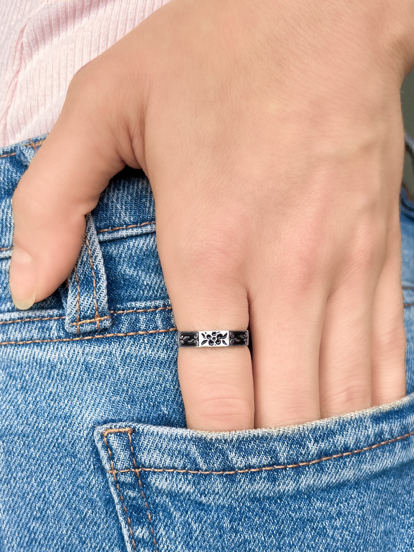 Relic Bloom Ring - Silver
