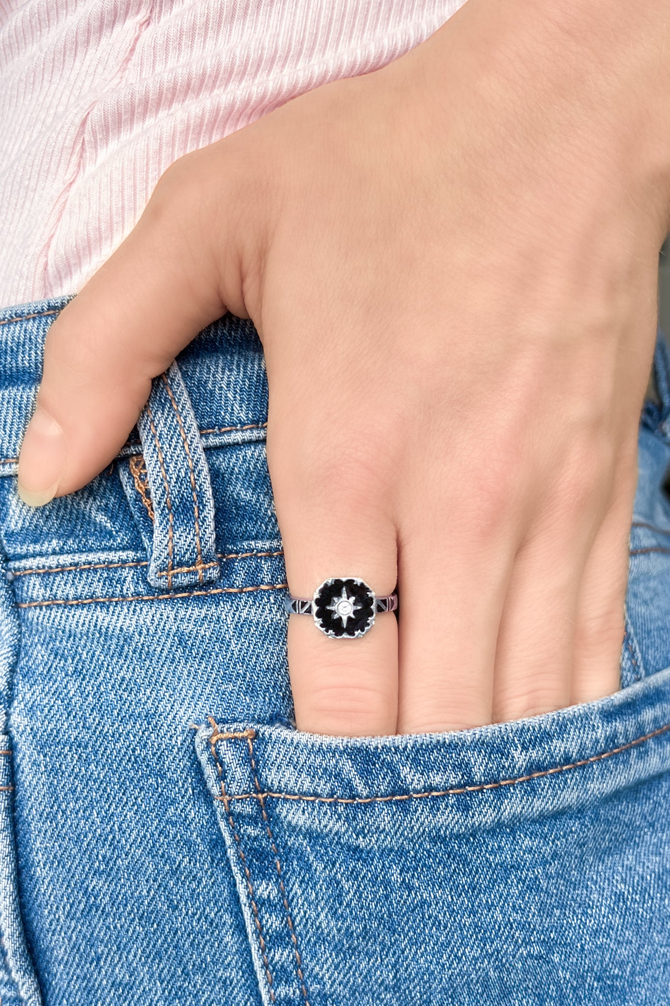 vintage inspired celestial ring