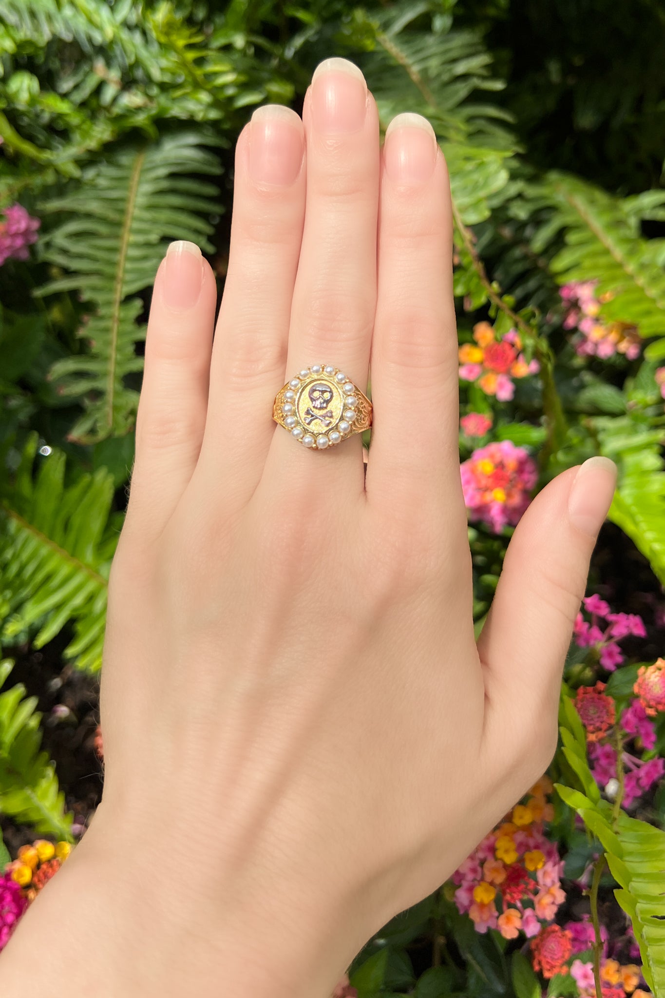 vintage inspired memento ring