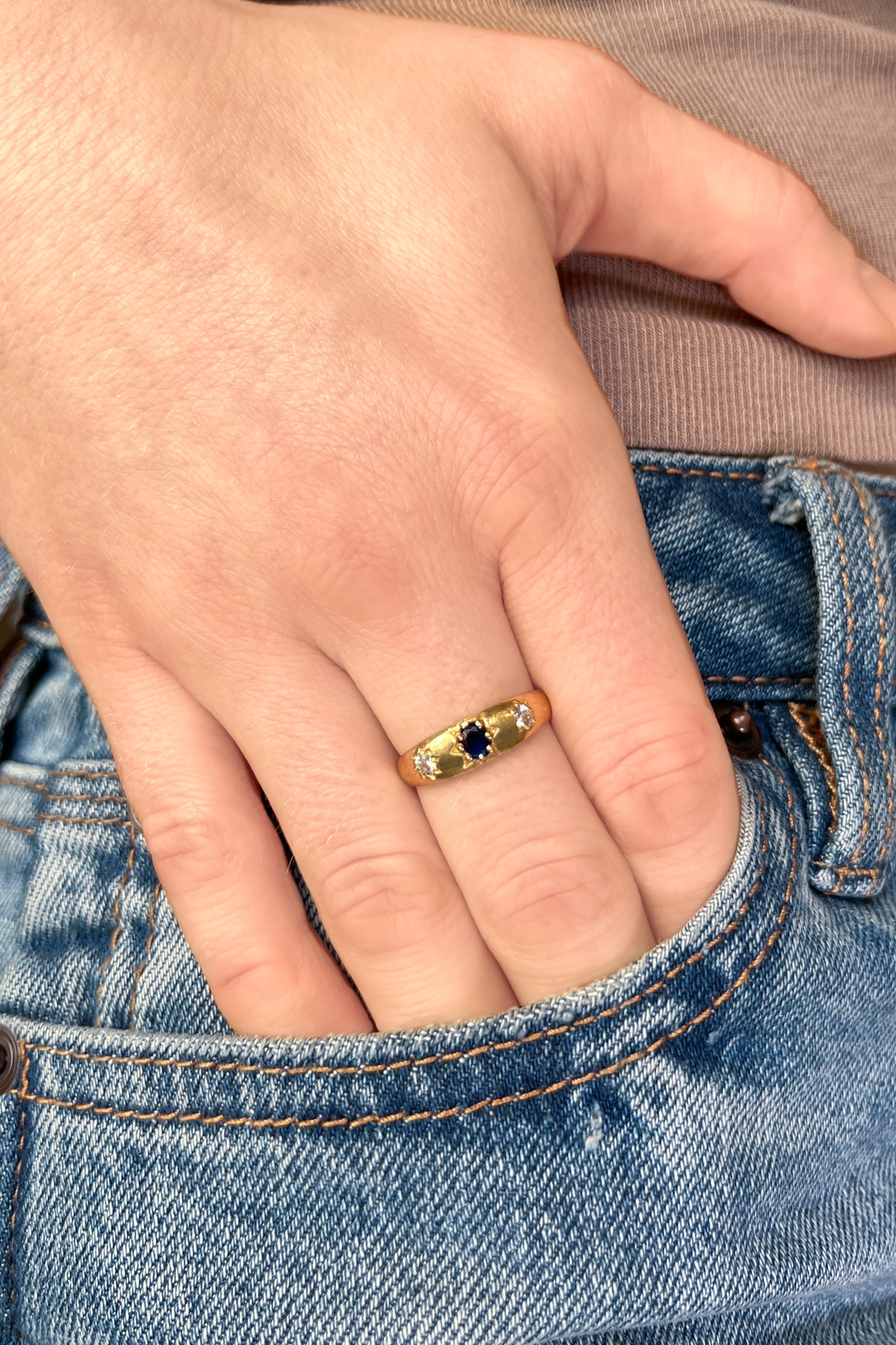 timeless blue ring vintage aesthetic