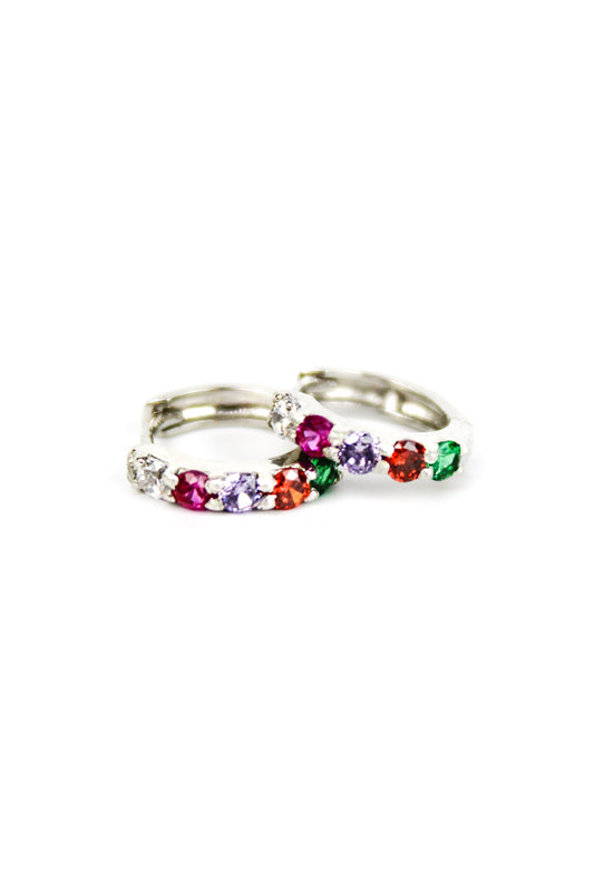 Regard Huggie Earrings - silver