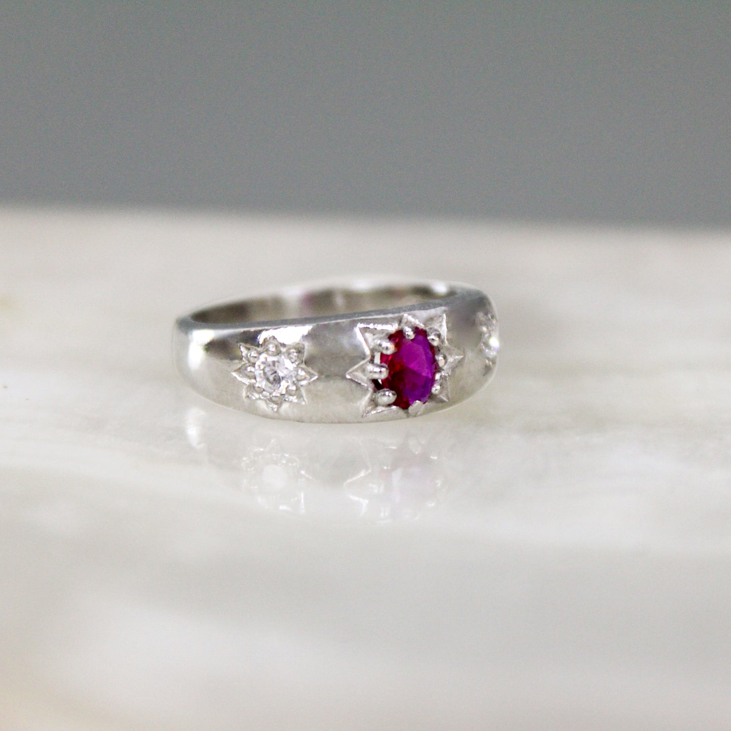 Rose from Roma Ring - Silver