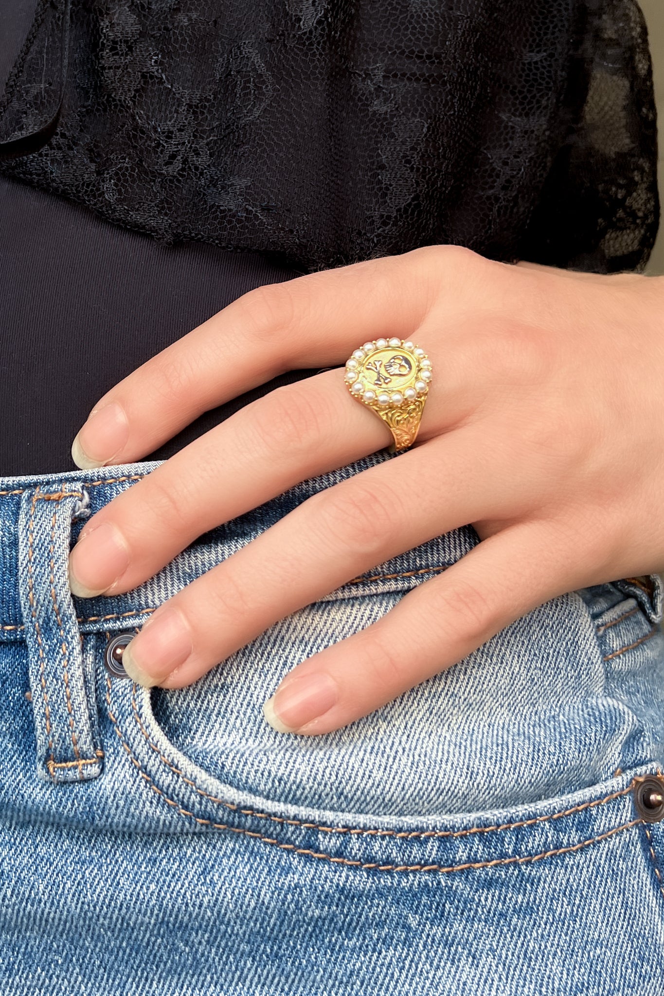 Victorian Skull Ring