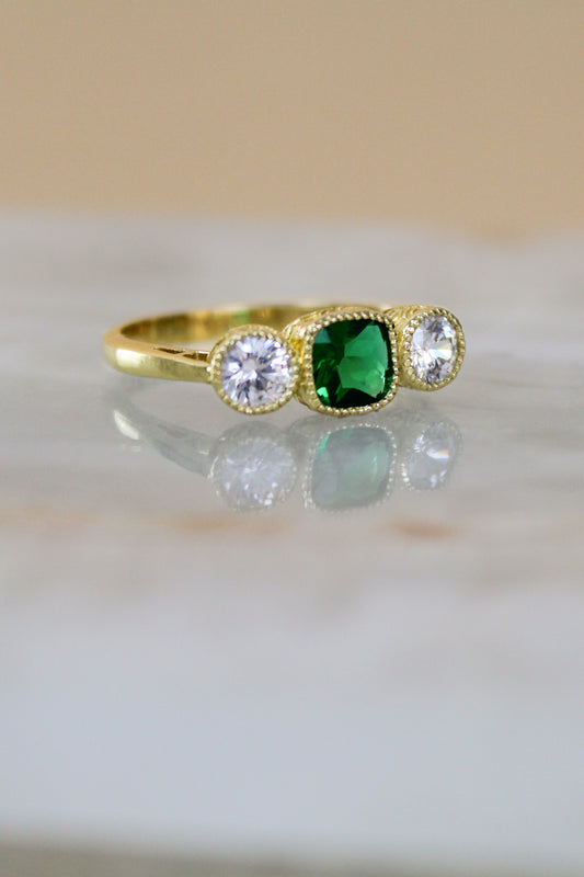 Three-Stone Edwardian Ring - Gold