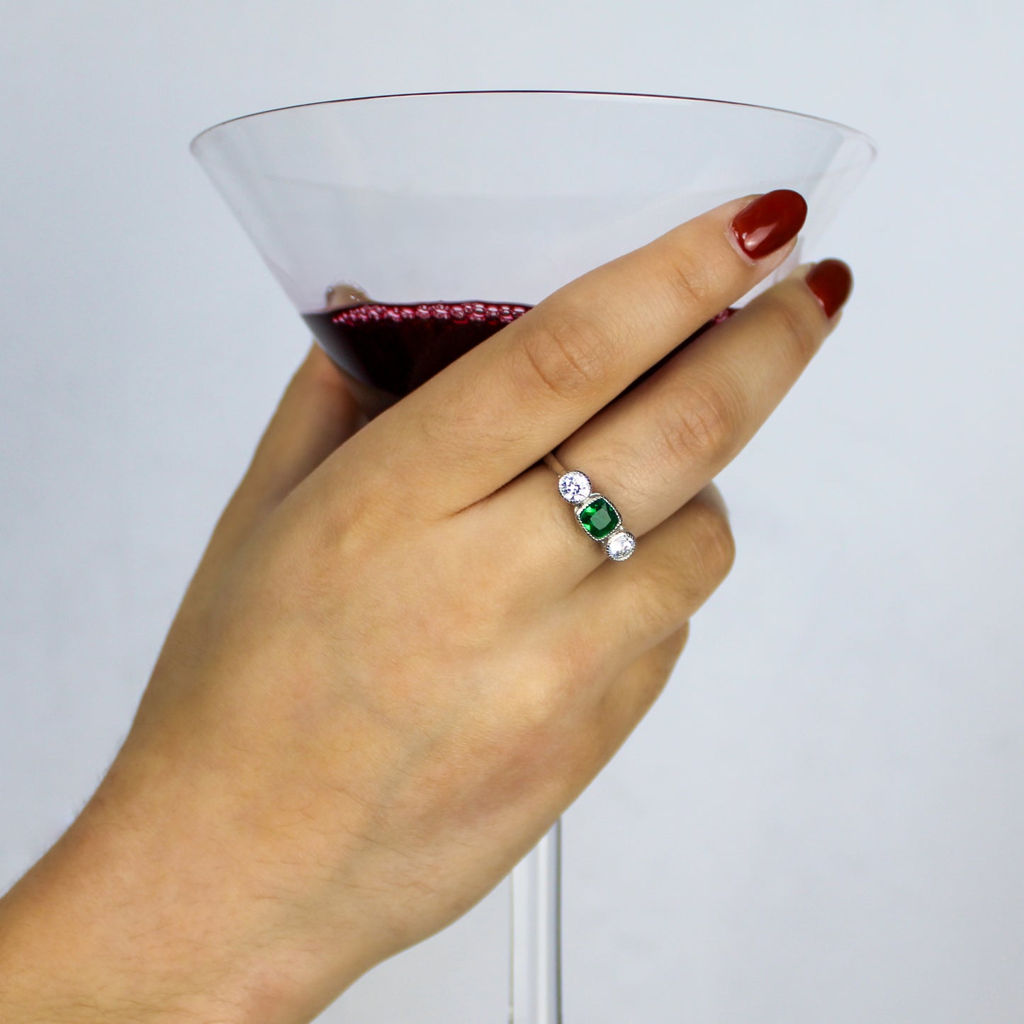 Three-Stone Edwardian Ring - Silver