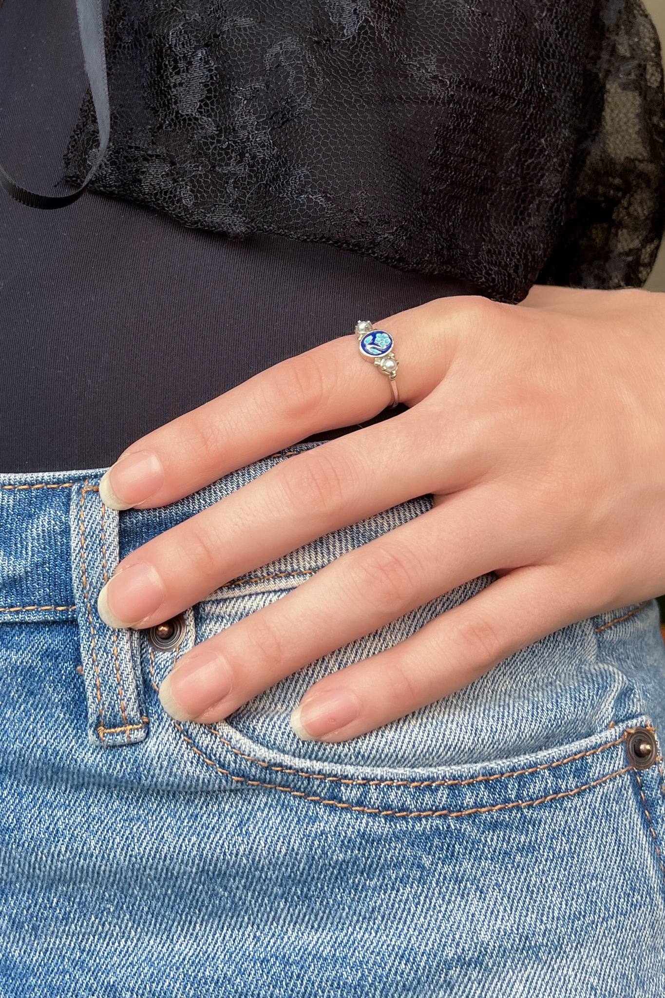 gothic romantic bloom ring