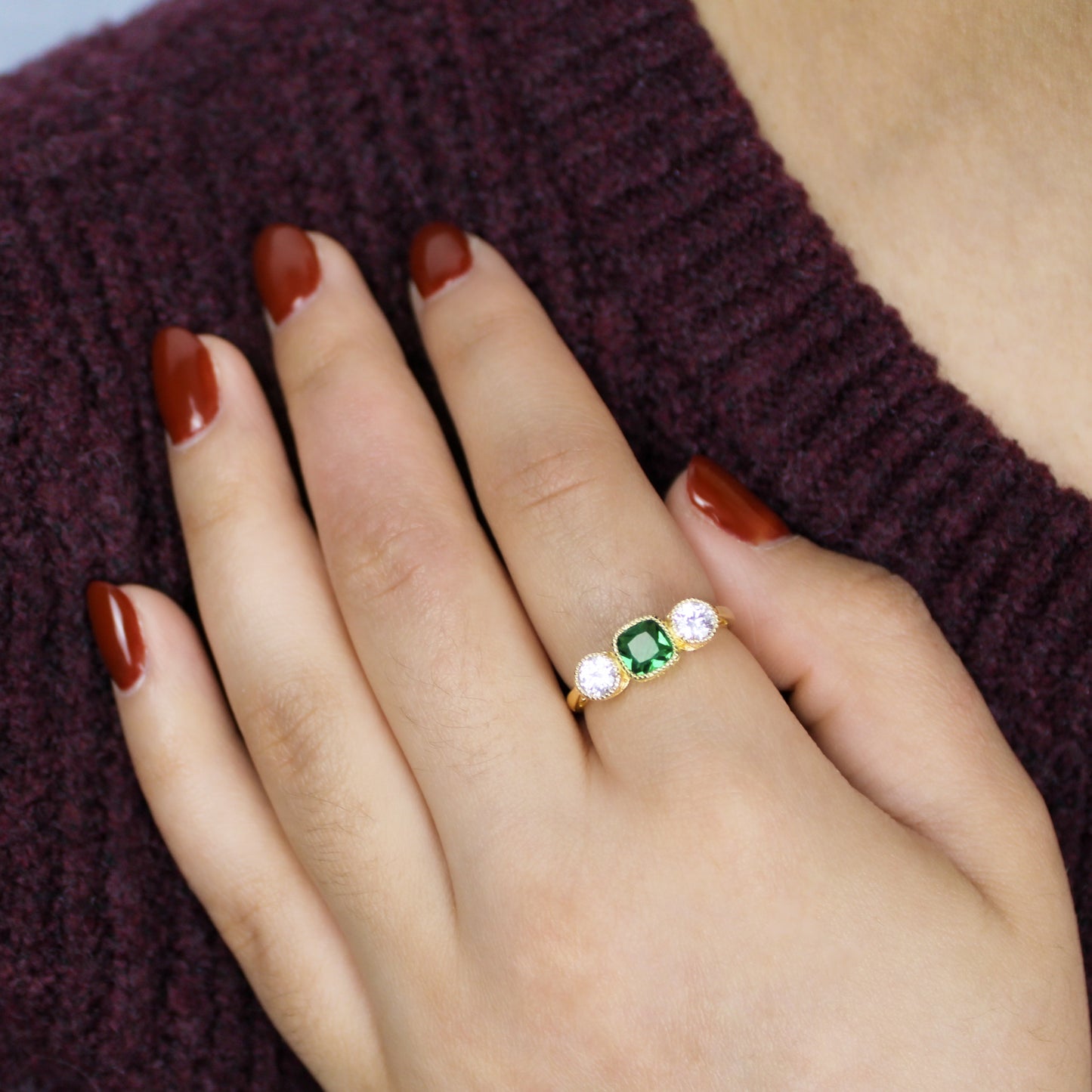 Three-Stone Edwardian Ring - Gold
