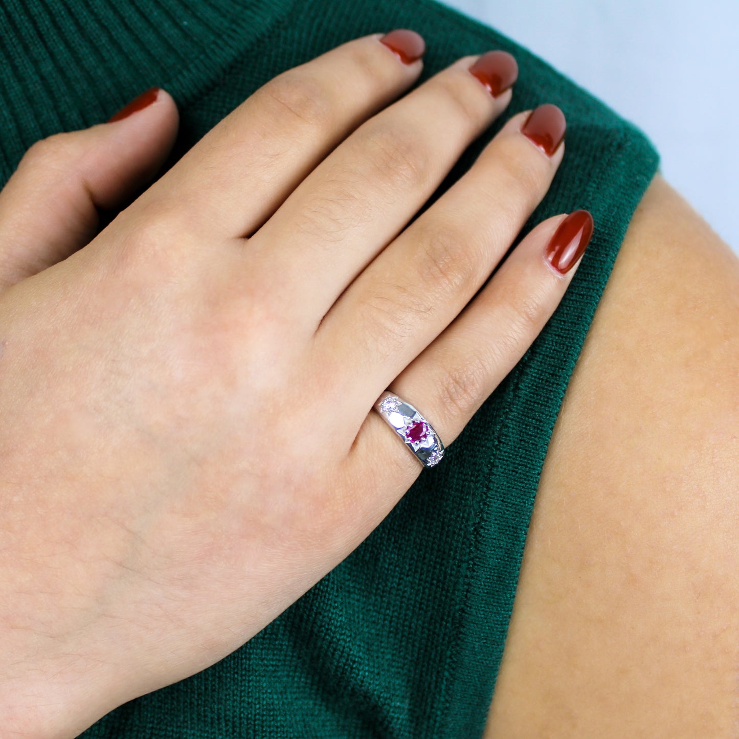 Rose from Roma Ring - Silver