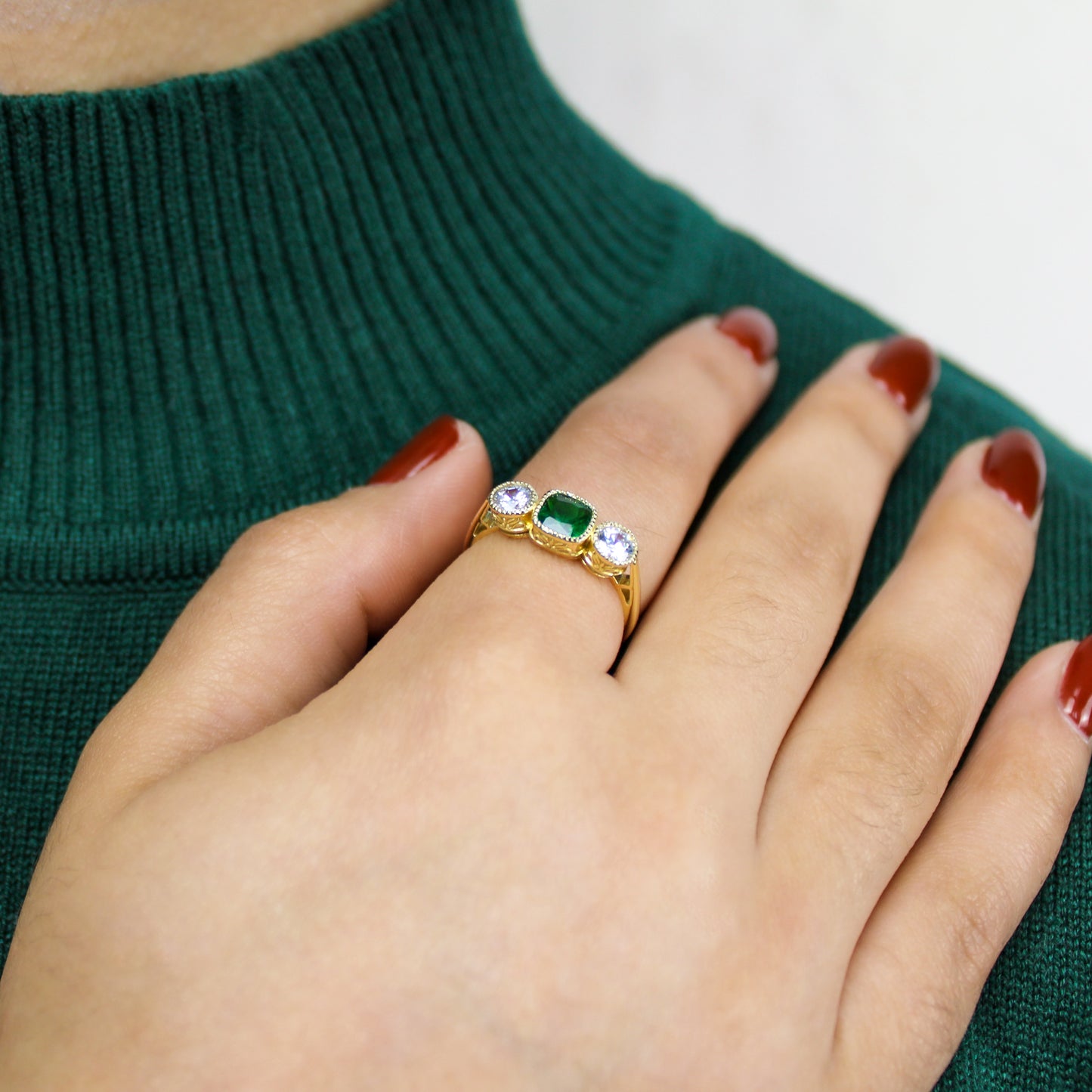 Edwardian Three-Stone Ring - Gold