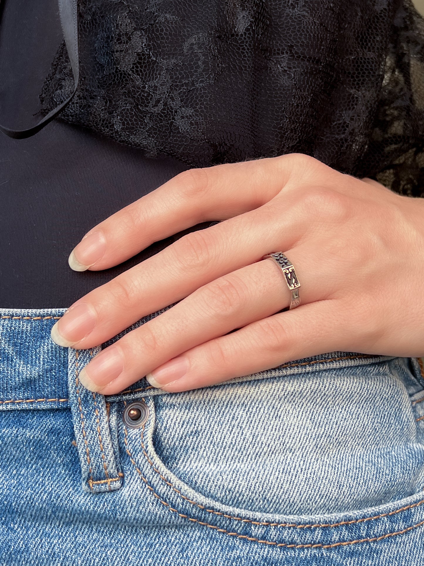 Relic Bloom Ring - Silver