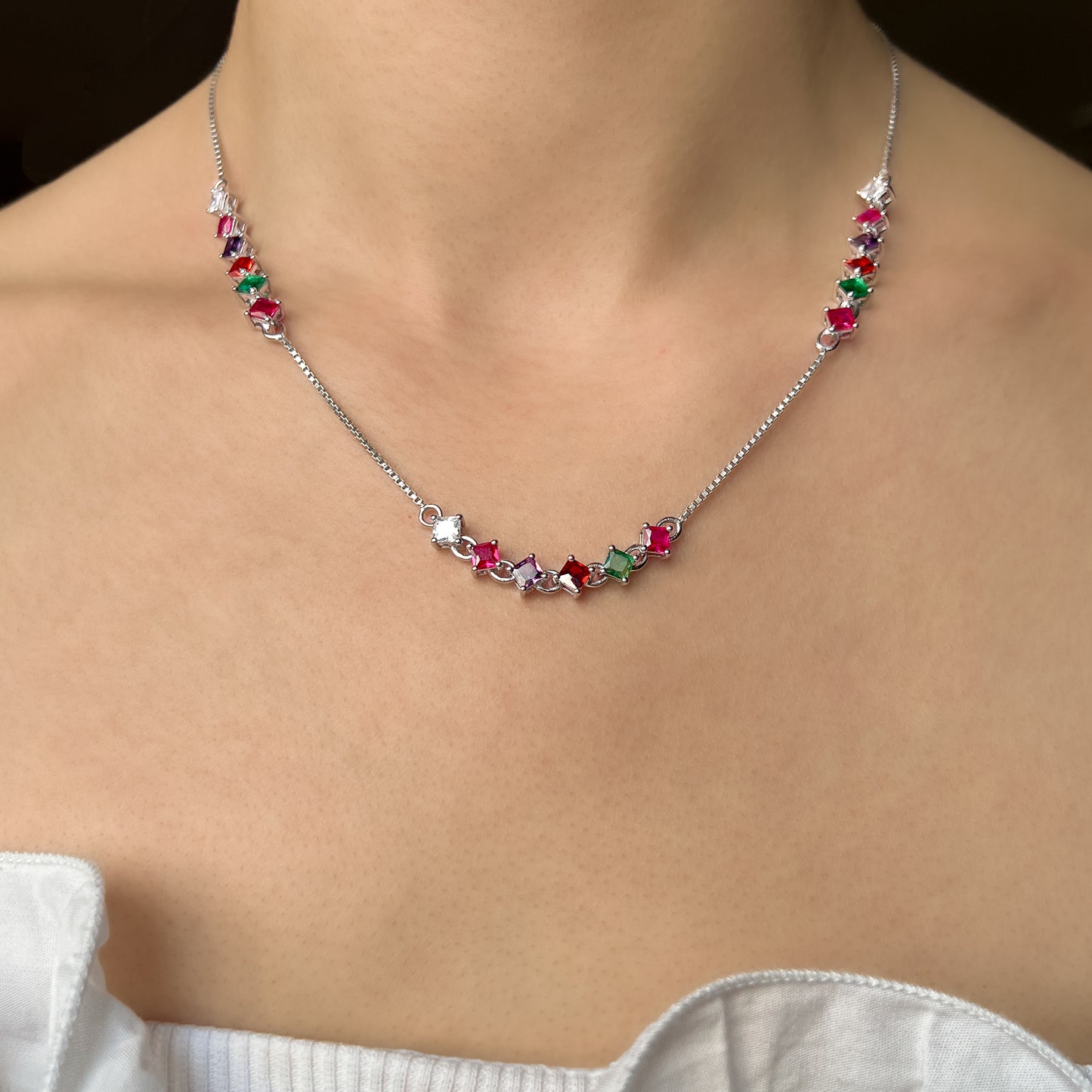 Linked-Love Necklace - Silver